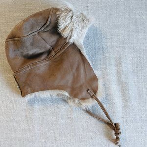 toscana shearling trapper hat